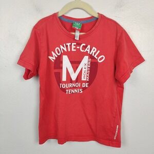 Sergio Tacchini‎ Monte Carlo T-Shirt Boys Medium Rolex Masters Tennis Red